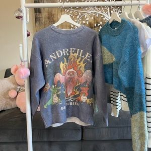 Ghost dinosaur sweater